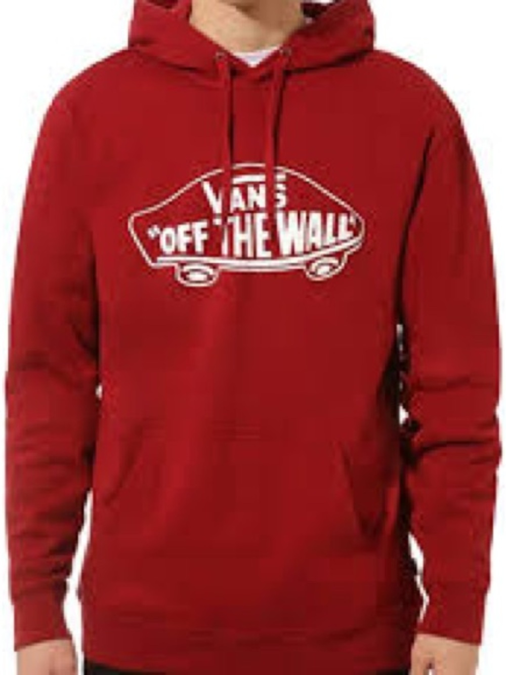Vans Men's Red 'Off The Wall' Pullover Hoodie
